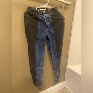 Pacsun jeans. 100% cotton. Style: ultra high rise slim. Split color denim.